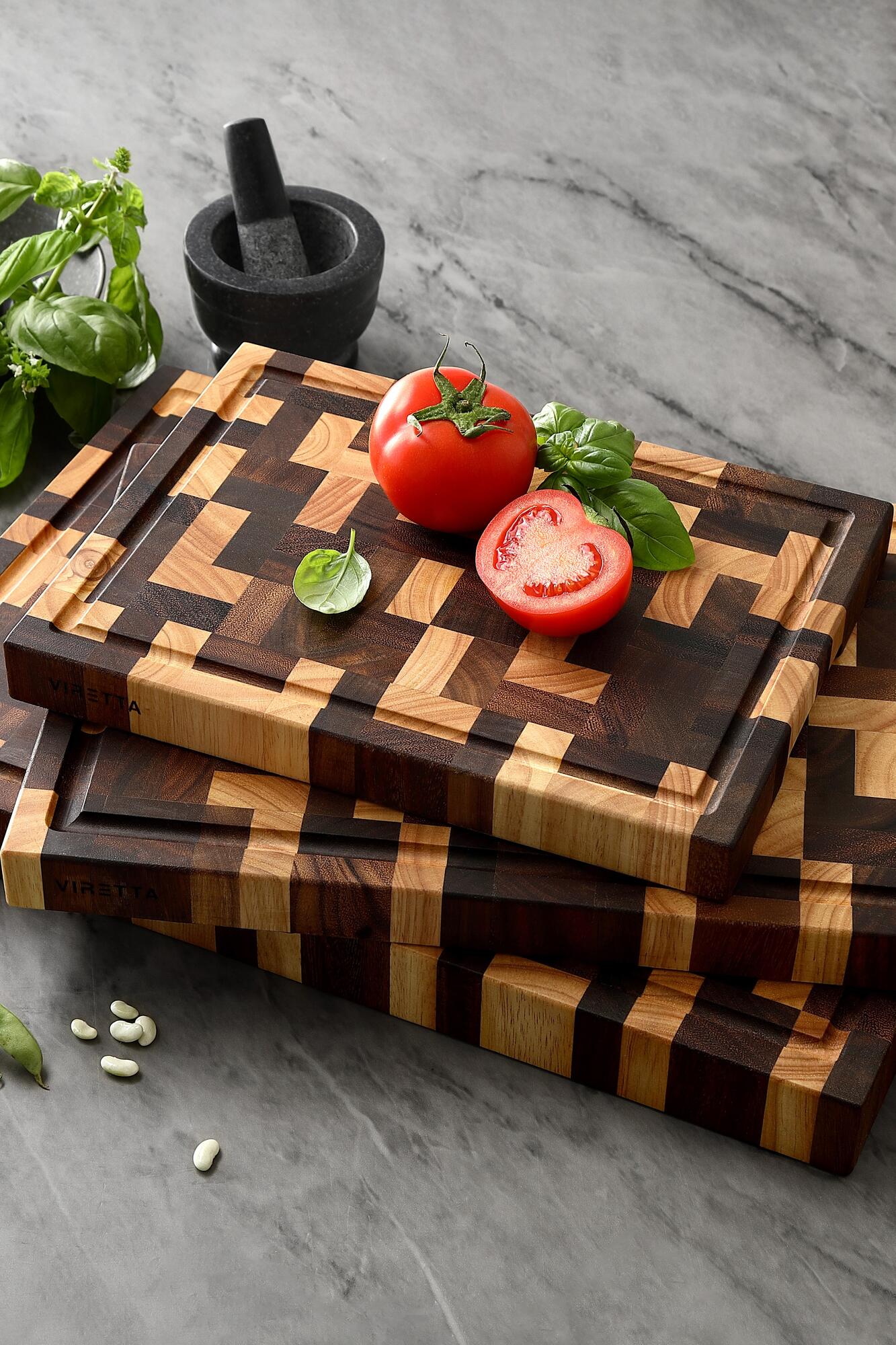 Endetræ skærebræt - L30 cm